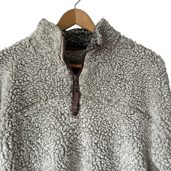 True Grit Unisex Frosted Tip 1/4 Zip Sherpa Fleece Pullover - Picture 2 of 16